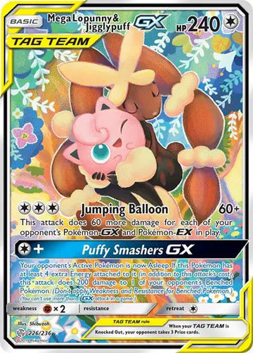 Sun & Moon Cosmic Eclipse  226/236 Mega Lopunny & Jigglypuff GX (Alternate Full Art)