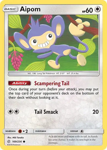 Sun & Moon Cosmic Eclipse  169/236 Aipom