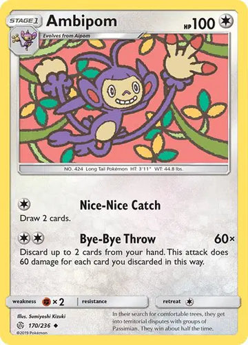 Sun & Moon Cosmic Eclipse  170/236 Ambipom