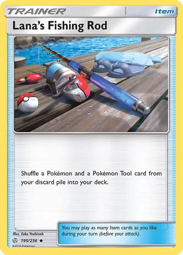 Sun & Moon Cosmic Eclipse 195/236 Lana's Fishing Rod