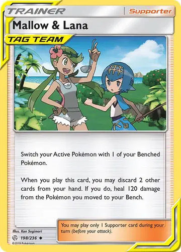 Sun & Moon Cosmic Eclipse 198/236 Mallow & Lana