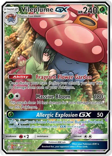 Sun & Moon Cosmic Eclipse 211/236 Vileplume GX (Full Art)