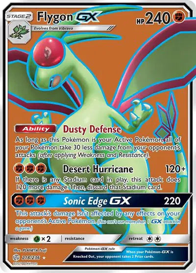 Sun & Moon Cosmic Eclipse  218/236 Flygon GX (Full Art)