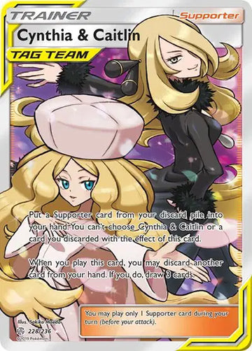 Sun & Moon Cosmic Eclipse 228/236 Cynthia & Caitlin (Full Art)