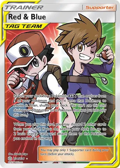 Sun & Moon Cosmic Eclipse 234/236 Red & Blue (Full Art)