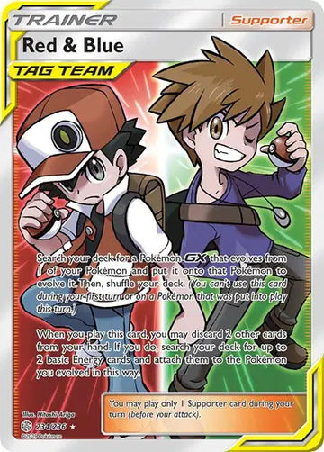 Sun & Moon Cosmic Eclipse 234/236 Red & Blue (Full Art)