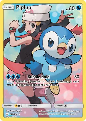 Sun & Moon Cosmic Eclipse 239/236 Piplup (Secret)
