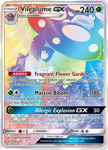 Sun & Moon Cosmic Eclipse  250/236 Vileplume GX (Secret)