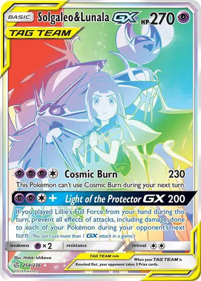 Sun & Moon Cosmic Eclipse 254/236 Solgaleo & Lunala GX (Secret)