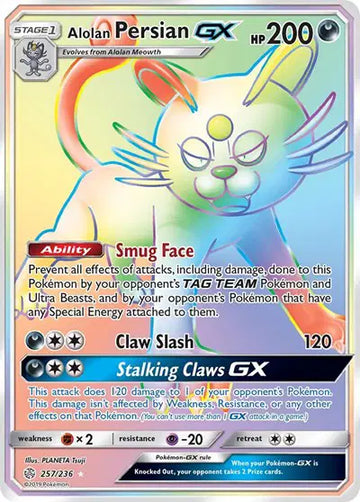 Sun & Moon Cosmic Eclipse 257/236 Alolan Persian GX (Secret)