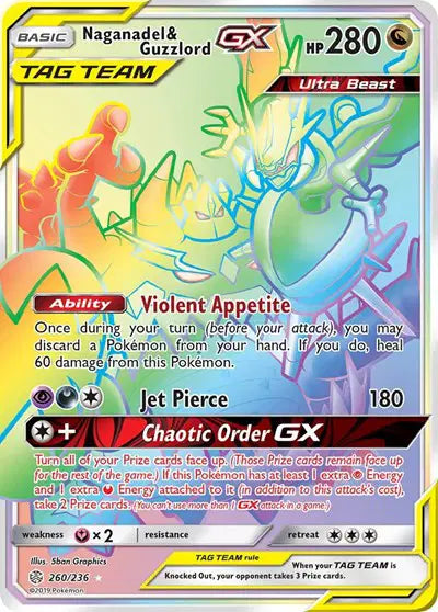 Sun & Moon Cosmic Eclipse 260/236 Naganadel & Guzzlord GX (Secret)