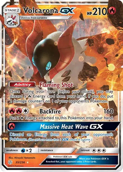 Sun & Moon Cosmic Eclipse  35/236 Volcarona GX