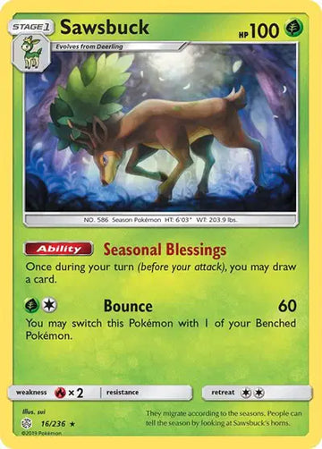 Sun & Moon Cosmic Eclipse 16/236 Sawsbuck