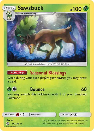 Sun & Moon Cosmic Eclipse 16/236 Sawsbuck