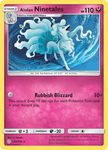 Sun & Moon Cosmic Eclipse 145/236 Alolan Ninetales