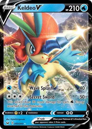Sword & Shield Base Set 053/202 Keldeo V