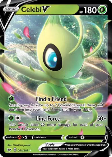 Sword & Shield Base Set 001/202 Celebi V