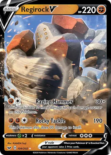 Sword & Shield Base set 104/202 Regirock V