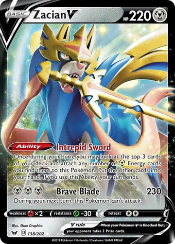 Sword & Shield Base set 138/202 Zacian V