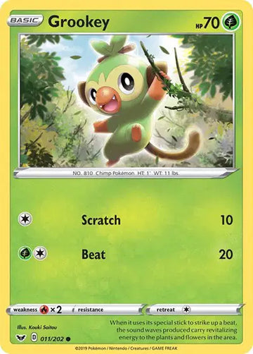 Sword & Shield Base set 011/202 Grookey (011)