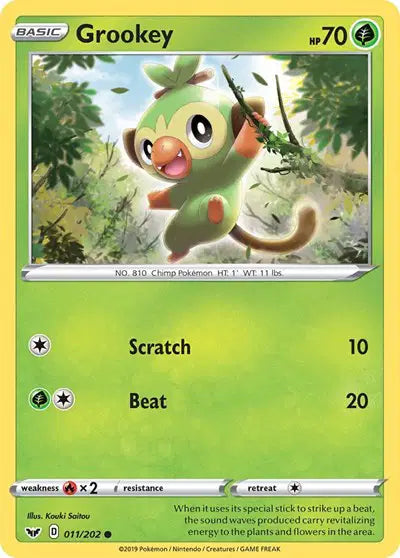 Sword & Shield Base set 011/202 Grookey (011)