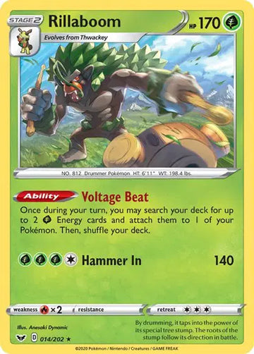 Sword & Shield Base set 014/202 Rillaboom (014)