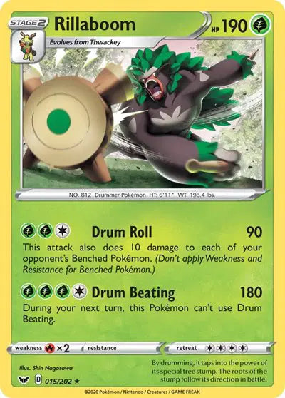 Sword & Shield Base set  015/202 Rillaboom (015)