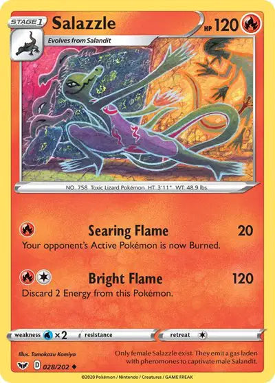 Sword & Shield Base set  028/202 Salazzle