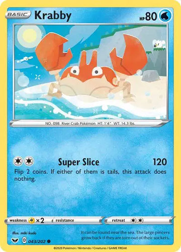 Sword & Shield Base set 043/202 Krabby (043)