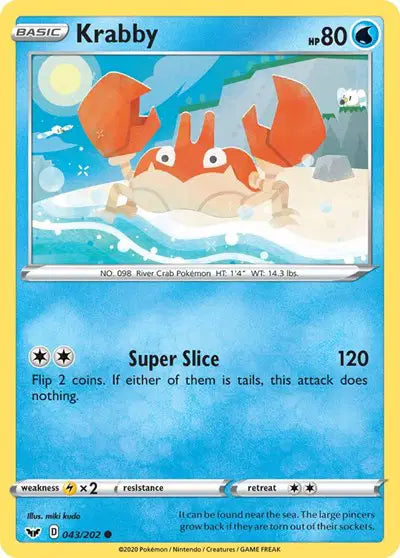 Sword & Shield Base set 043/202 Krabby (043)