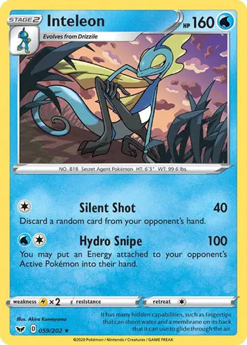 Sword & Shield Base Set 059/202 Inteleon (059)