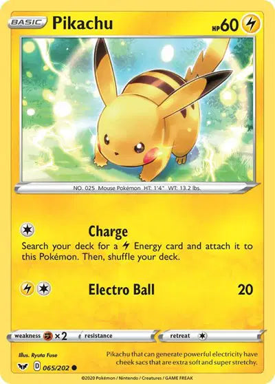 Sword & Shield Base Set 065/202 Pikachu