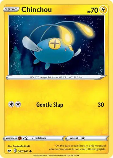 Sword & Shield Base set 067/202 Chinchou (067)