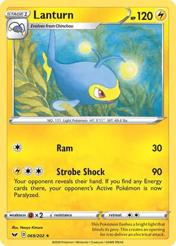 Sword & Shield Base Set 069/202 Lanturn