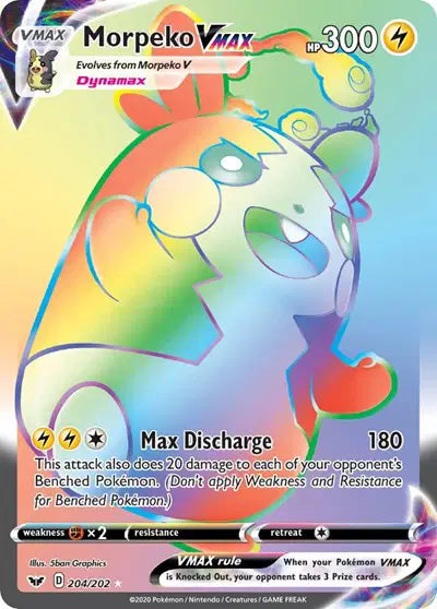 Sword & Shield Base set 204/202 Morpeko VMAX (Secret)