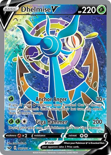 Sword & Shield Base set 187/202 Dhelmise V (Full Art)