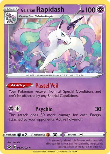 Sword & Shield Base set 082/202 Galarian Rapidash