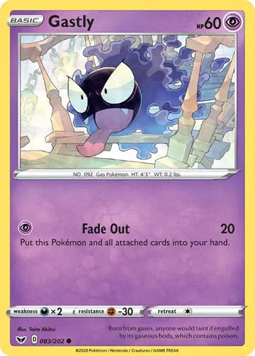 Sword & Shield Base set 083/202 Gastly