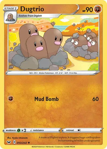 Sword & Shield Base set 093/202 Dugtrio
