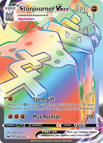 Sword & Shield Base set 205/202 Stonjourner VMAX (Secret)