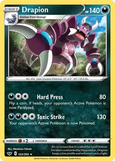 Sword & Shield Base set  122/202 Drapion