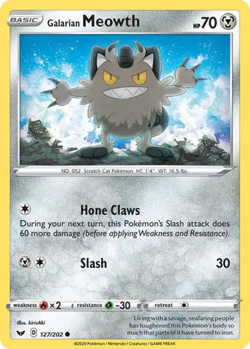 Sword & Shield Base set  127/202 Galarian Meowth