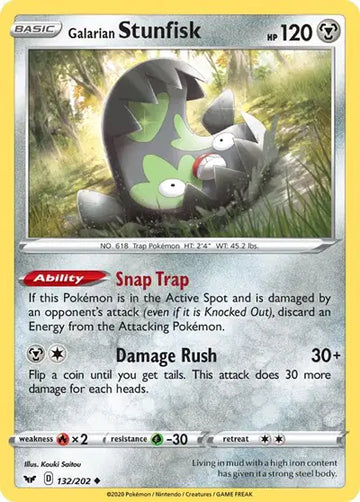Sword & Shield Base set 132/202 Galarian Stunfisk
