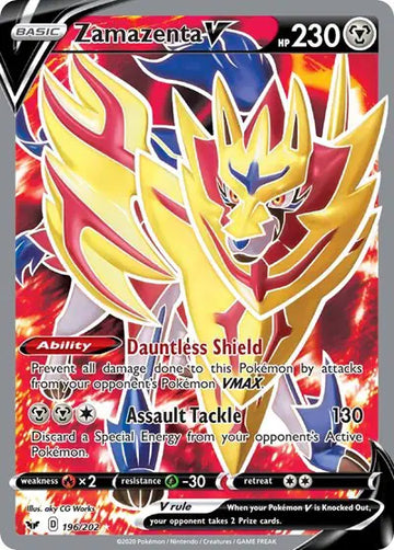Sword & Shield Base set  196/202 Zamazenta V (Full Art)