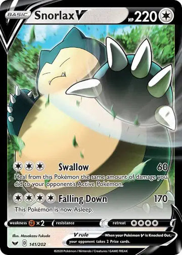 Sword & Shield Base set 141/202 Snorlax V