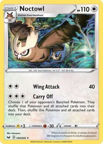 Sword & Shield Base set 144/202 Noctowl