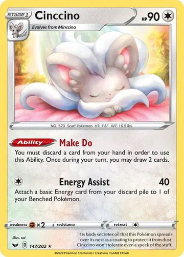 Sword & Shield Base set  147/202 Cinccino
