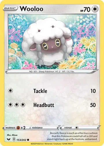 Sword & Shield Base set 153/202 Wooloo (153)