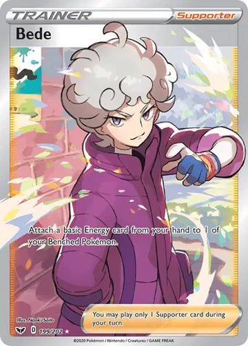 Sword & Shield Base set 199/202 Bede (Full Art)