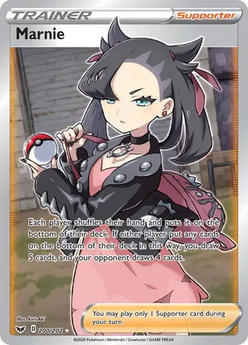Sword & Shield Base set 200/202 Marnie (Full Art)